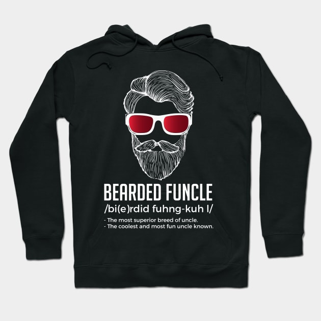 Funny Bearded Funcle Definition Fun Uncle Hoodie by theperfectpresents